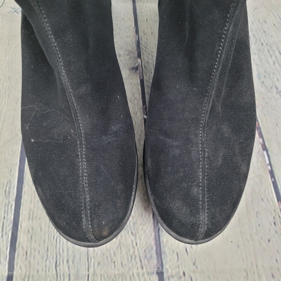 STUART WEITZMAN | side zip high top wedge boots - Picture 3 of 9